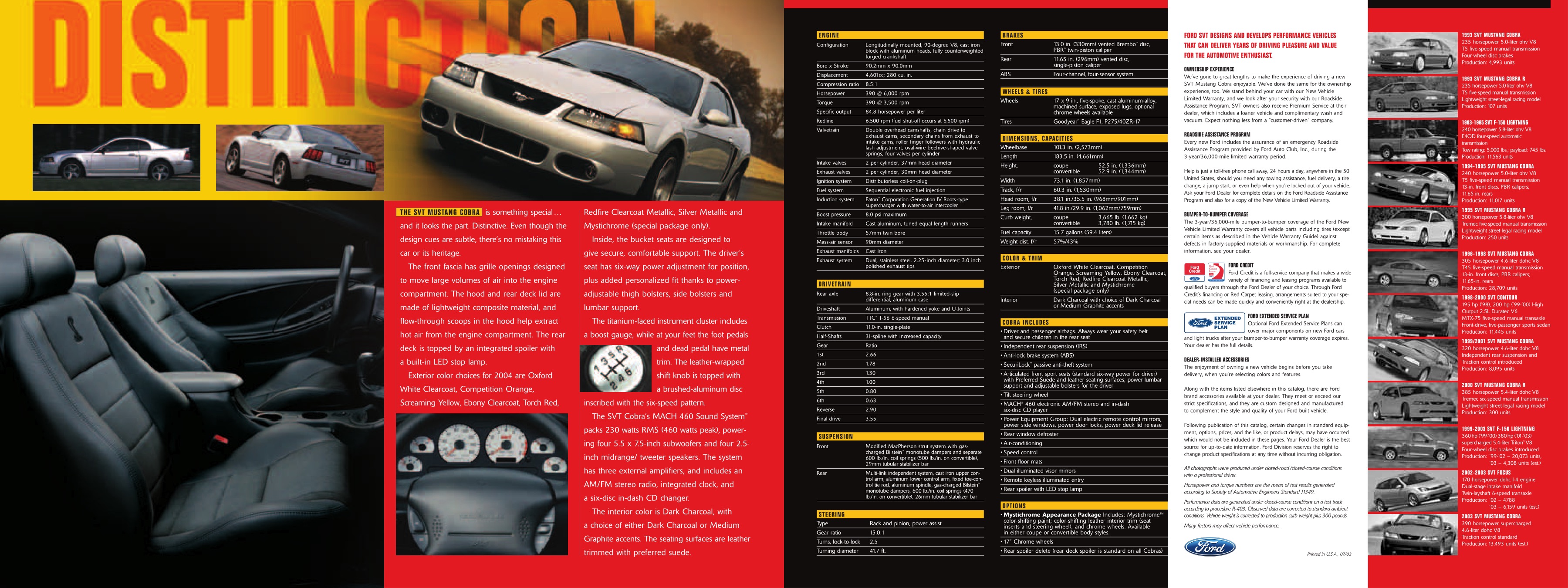 2004 Ford Mustang Cobra Brochure Page 6